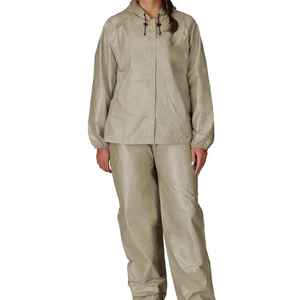 Chaqueta Impermeable Beige Universal con Capucha para Senderismo y Viajes al Aire Libre, Uso Casual - Product Image 1