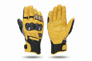 Gants de moto en cuir épais avec protection rigide des articulations, antidérapants, pour la course et le sport - Product Image 2