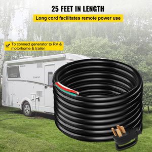 Cable de Extensión para RV de 25 Pies y 50A, NEMA 14 50P, Cable Desnudo 6/3 + 8/1 AWG, Tipo de Conector C19, Nivel IP44, Cable para Generador 6/3 + 8/1 AWG - Product Image 4
