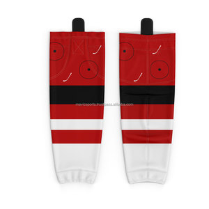 Chaussettes de hockey sur glace personnalisées pour hommes 2023, imprimées par sublimation multicolores, respirantes, séchage rapide, légères, 100% polyester - Product Image 1