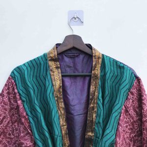 Camisón Sexy de Seda Vintage para Mujer, Estilo Bohemio Hippie, Kimono de Verano con Estampado Floral, Cuello en V, Ropa de Dormir Suave y Transpirable - Product Image 3