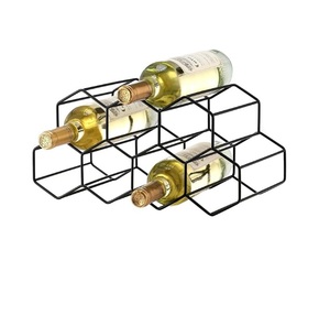 Estante para Botellas de Vino de Metal Dorado Moderno, Independiente, para 5 Botellas, Soporte para Botellas de Vino de Sobremesa, para Gabinete, Alacena, Almacenamiento de Botellas de Vino - Product Image 2