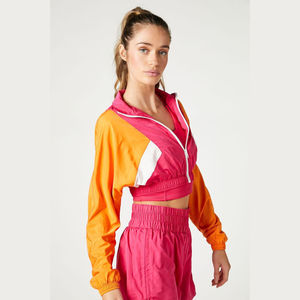 Conjunto de Chaqueta Corta y Pantalones Cortos de Invierno para Mujer, Estilo Casual, con Cuello Alto, Color Sólido, 100% Algodón Transpirable y Ecológico de Alta Calidad - Product Image 5