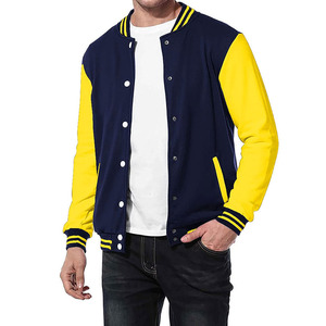 2025 New Wholesale 100% Polyester Varsity Jacket Custom Letterman Bomber Jacket for Plus Size <b>Men</b> High Quality snow jacket - Product Image 3