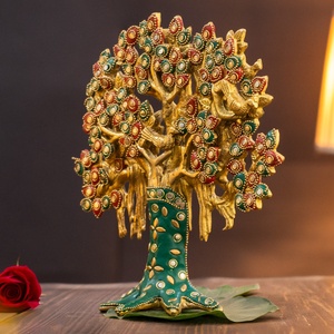Pièce maîtresse unique en laiton Kalpavriksha pour décor de table en forme d'arbre artificiel pour la décoration de la maison Article unique en son genre - Product Image 3