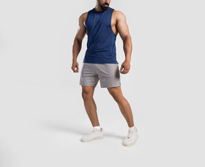 230G 100% Cotton Sleeveless T-shirts for <b>Men</b> and Women Summer Sports <b>Vests</b> <b>White</b> Loose Round Neck Waistcoat - Product Image 4