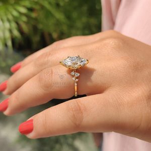 Anillo de Compromiso y Boda con Diamante Marquise de Alta Calidad, Certificado IGI, Diamantes Cultivados en Laboratorio, Oro Sólido de 14K, Anillos de Diamantes al por Mayor - Product Image 2