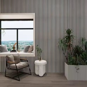 Paneles Acústicos de Instalación Rápida con Clavos, Diseño de Pared de Listones, 100% Fibra de Poliéster, Madera Maciza/MDF, Aislamiento Acústico Ecológico para - Product Image 6