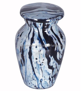 Urne de crémation en édition spéciale en métal avec revêtement protecteur Urne de crémation en aluminium poli en métal pour réfléchissant - Product Image 1