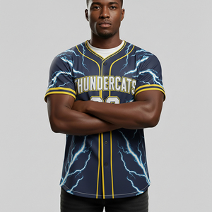 Camiseta de Béisbol al por Mayor Verano 2026, Sublimación Térmica, Malla Transpirable, Antibacteriana, Logotipo Personalizado, para Hombre, Tallas Grandes - Product Image 1