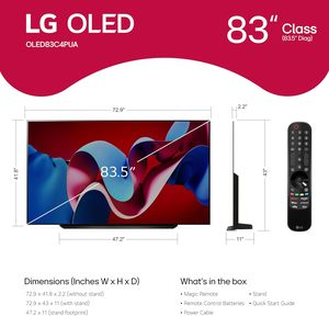 สมาร์ททีวี Alexa-enabled ขนาด 83 นิ้ว รุ่น OLED evo C4 Series พร้อมหน้าจอแบนแบบ 4K Processor และรีโมท Magic Remote - Product Image 2
