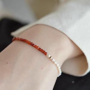 Collar de Perlas de Agua Dulce de Alta Calidad con Ágata Roja, Diseño Exclusivo, Collar de Moda con Capas para el Año Nuevo, Amuleto de Buena Suerte para el Zodiaco - Product Image 3