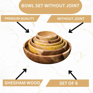 Juego de Platos y Tazones de Madera para Cocina, Almacenamiento y Servicio de Comida - Product Image 2