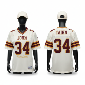 Maillot de football américain pour femme en polyester interlock 180 GSM de qualité supérieure, violet et blanc avec bandes sur les épaules, logo personnalisé par sublimation - Product Image 5