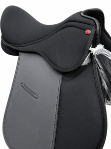 Selle de saut et de course pour cheval en cuir Premium Star avec arceau en plastique, tailles adultes 12-18, siège disponible - Product Image 6