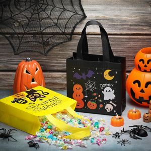 Borse tote di Halloween con manici in tessuto non tessuto, forniture per feste, per confezionare regali, forniture per le festività - Product Image 2