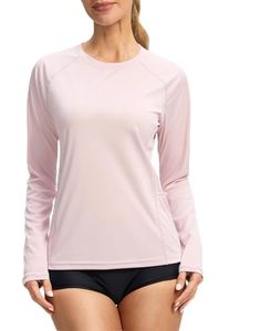T-shirts en mousseline de soie pour femmes, coupe ajustée, protection solaire, anti-UV, décontractés, pour le sport et la remise en forme, séchage rapide, anti-plis, toutes saisons - Product Image 1