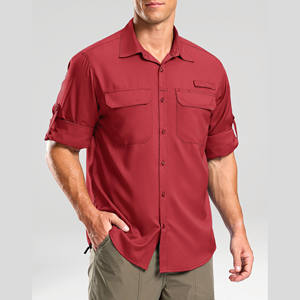 เสื้อเดินป่าผู้ชาย เสื้อทำงานสั่งทำพิเศษ สวมใส่สบาย ระบายอากาศได้ดี เสื้อเดินป่าตกปลา เสื้อผู้ชายกันลม ติดกระดุมด้านหน้า เสื้อเดินป่ามีโลโก้ - Product Image 4