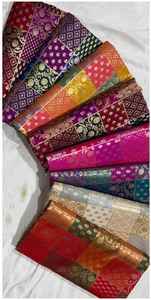 Tela Brocada Rangkat Estampada Orgánica Ecológica de Lujo Tradicional, Material Jacquard Premium Resistente a las Manchas para Lehenga de Novia - Product Image 3