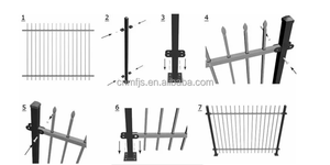 Paneles de Cerca Metálica con Tratamiento Térmico Directo de Fábrica, 6 pies y 8 pies, Cerca para Jardín para Casas con Diseño 3D - Product Image 6