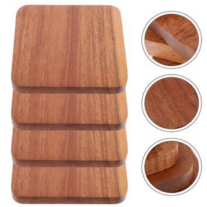 Posavasos modernos y elegantes de madera de nogal, alfombrillas y almohadillas, protección de mesa - Product Image 2