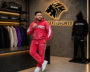REXFITSPORTS 2026 Sweat à capuche rose pour homme avec fermeture éclair intégrale et motif, 280-300 GSM, en molleton de coton et polyester, style streetwear personnalisé - Product Image 3