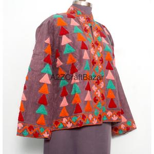 Chaqueta Cotrise Bordada, Diseño Vintage, Ecológica, Transpirable, de Secado Rápido, Forrada de Algodón, Cuello Mao, Ropa de Abrigo para Invierno - Product Image 4