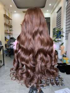 Extensions de cheveux vierges Remy 100% à trame unique, cheveux vietnamiens ondulés, cheveux naturels, marque VNHL, 100g, livraison express mondiale - Product Image 3