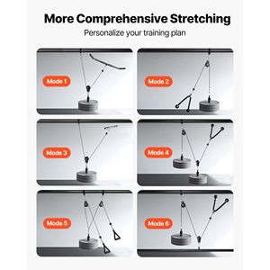 2 Pezzi Sistema di Pulegge LAT Lift con Maniglia a Doppia Impugnatura e Barra Corta, con Cavi in Acciaio, Accessorio per Pulegge da Rack per Sistema Home Gym - Product Image 3