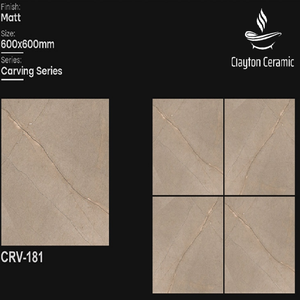 Azulejos de Porcelana Mate de Lujo Premium 600x600mm Antideslizantes y Resistentes al Ácido para Aplicaciones en Pisos y Paredes Interiores - CLAYTON CERAMIC - Product Image 2