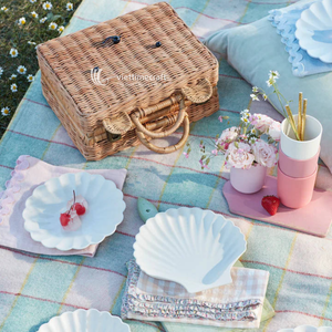 Maleta de Mimbre Tejida a Mano con Forma de Oso, Cesta de Picnic Artesanal, Almacenamiento para Guardería, Correas de Cuero para Viajes de Niños - Product Image 2