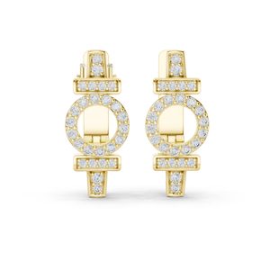 Pendientes de Aro Bali de Plata de Ley 925 Chapados en Oro de 18K con Circonita, Joyería de Diseño de Moda para Mujer - Product Image 1