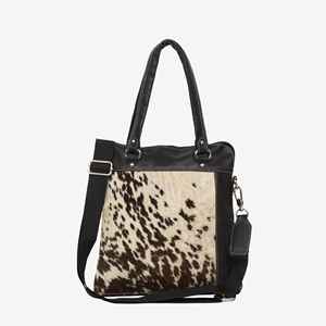 Bolso Tote de Cuero Vacuno Vintage de Moda para Mujer, Bolso de Hombro de Cuero Genuino con Cierre de Cremallera, Bolso de Compras de Moda LHTB-0066 - Product Image 1
