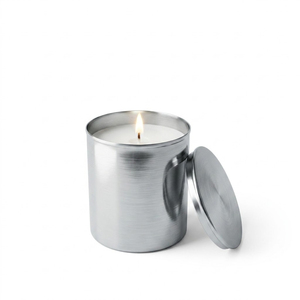 Wholesale Custom Logo Metal Stainless Steel <b>Candle</b> Jar Scented Soy Wax Metal Jar <b>Candle</b> with Lid Eco-Friendly Travel Sized - Product Image 1