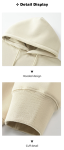 Sudadera con Capucha Personalizada para Hombre, Invierno, 500g, Mezcla de Algodón y Poliéster, Corte Holgado, Color Sólido, Bordado Frontal - Product Image 6