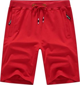 Shorts Bermuda en coton rose pour hommes, avec cordon de serrage à la taille et poches, vêtements d'été décontractés - Product Image 3