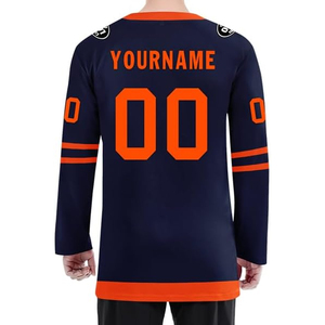 เสื้อฮอกกี้น้ำแข็งแบบกำหนดเอง OEM ผู้ผลิตปากีสถาน ขายส่ง ส่งออกไปยังสหรัฐอเมริกา สำหรับผู้ซื้อ ชุดทีม ซับลิเมชั่น จำนวนมาก โพลีเอสเตอร์ 100% คอวี - Product Image 3