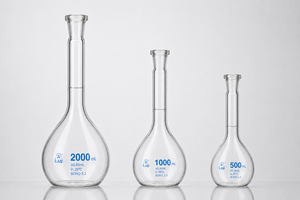 ELS Instruments, Frasco Volumétrico de Vidrio Borosilicato de Cuello Largo de 1000 ml, Clase A USP, con Tapón de Polietileno, para Laboratorio Científico - Product Image 4