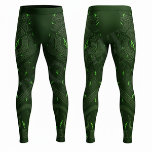 Leggings de compression pour hommes Pro Felt, design imprimé sur toute la surface, qualité supérieure, séchage rapide, taille haute, pour yoga et entraînement - Product Image 4