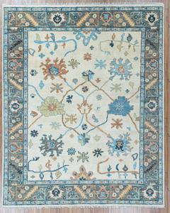 Premium Hand Knotted <b>Traditional</b> Oushak Pattern Wool <b>Rug</b> Handmade Luxury Carpet Zaari Brand Eco-Friendly Non-Slip Custom Design - Product Image 2