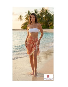 Fashion Chiffon Fabric Beach <b>Sarong</b> <b>Wrap</b> for Resort Wear Custom Branding Wholesale Supply - Product Image 1