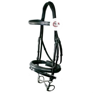 Banda para la frente de cuero negro con piedras de cristal, banda para la frente con brillos - Product Image 2