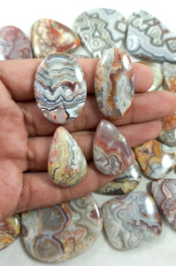 Natural Crazy Lace Agate Handmade Multi-Color Loose Pendant Customizable for Jewelry Making Bulk Lot Wholesale - Product Image 2