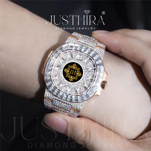 Reloj de Lujo con Diamantes Moissanite de Primera Calidad, Diseño Completamente Cubierto de Diamantes, Reloj de Pulsera de Moda con Precisión, Pasa la Prueba del Detector de Diamantes - Product Image 3