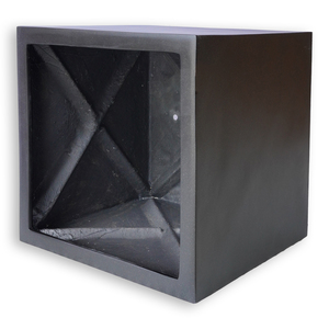 <b>Square</b> Resin Planter Minimalist Design Indoor Flower Green Plant <b>Pot</b> Black Finish - Product Image 2