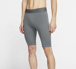 Pantalones Cortos Deportivos Casuales de Secado Rápido, Transpirables y Cómodos, de Compresión, de Lona, Lisos, Teñidos, de Cintura Media, para Hombre, con Cordón Delantero - Product Image 1