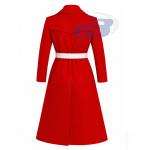 Delta |   Sigma |   Abrigo de lana Theta Sorority de alta calidad, abrigo largo con cinturón para mujer, diseño de abrigo de lana largo para invierno. - Product Image 2