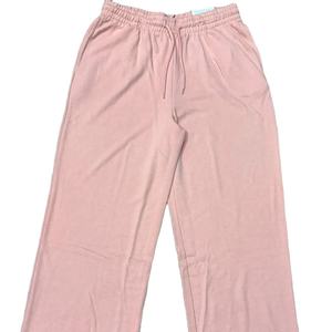 Spring Summer Ice <b>Silk</b> Women Mid Waist Straight Comfortable Lightweight Elastic Waist Flat Front Polyester/Cotton Loose <b>Pants</b> - Product Image 1