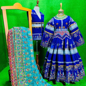 Auténtico Vestido Corto Nómada Afgano con Bordados Vibrantes de Cuentas, Adornos Tradicionales de Monedas y Costuras a Mano Pesadas - Product Image 1