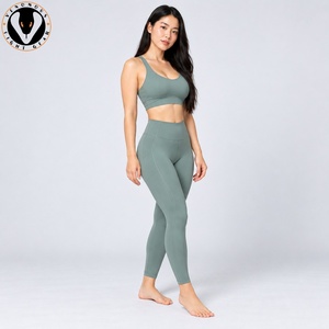 Ensemble de yoga durable pour femmes, tissu extensible, construction confortable pour le yoga, la remise en forme, l'exercice, la course à pied et l'entraînement - Product Image 2